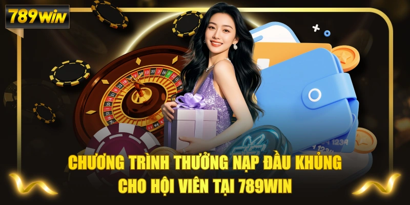Chương Trình Thưởng Nạp Đầu Khủng Cho Hội Viên Tại 789WIN 1 Chương Trình Thưởng Nạp Đầu Khủng Cho Hội Viên Tại 789WIN