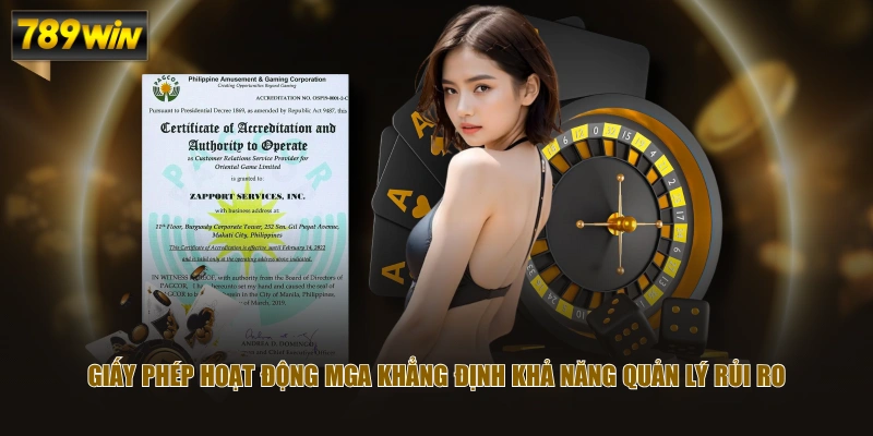 4 Giấy Phép Hoạt Động Khẳng Định Uy Tín Nhà Cái 789WIN 3 Giấy phép hoạt động MGA khẳng định khả năng quản lý rủi ro